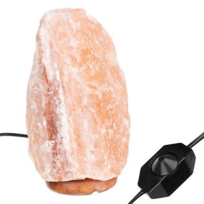 Διακοσμητική Λάμπα από φυσικό αλάτι Ιμαλαΐων με φωτισμό, 15x15x25 cm ,Iso Trade