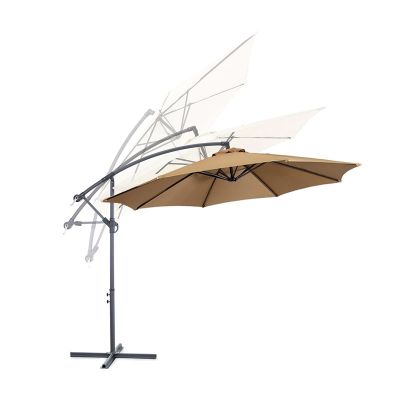 Κρεμαστή Ομπρέλα 2.7 m Ρυθμιζόμενη Με Κλίση Χρώματος Καφέ Hoppline HOP1000812-3