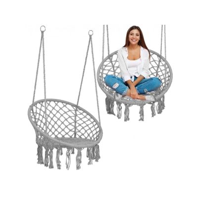 Κρεμαστή κούνια πολυθρόνας κήπου BOHO γκρι 100x80x63cm.Sofotel