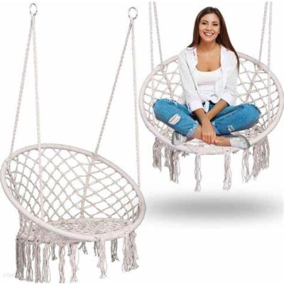 Κρεμαστή κούνια πολυθρόνα BOHO μπέζ,80x63x100cm-Sofotel