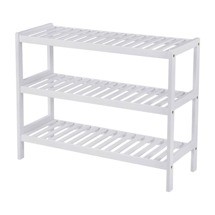  Ξύλινο Stand Αποθήκευσης Παπουτσιών με 3 Ράφια 70 x 26 x 55 cm Songmics LBS13W 