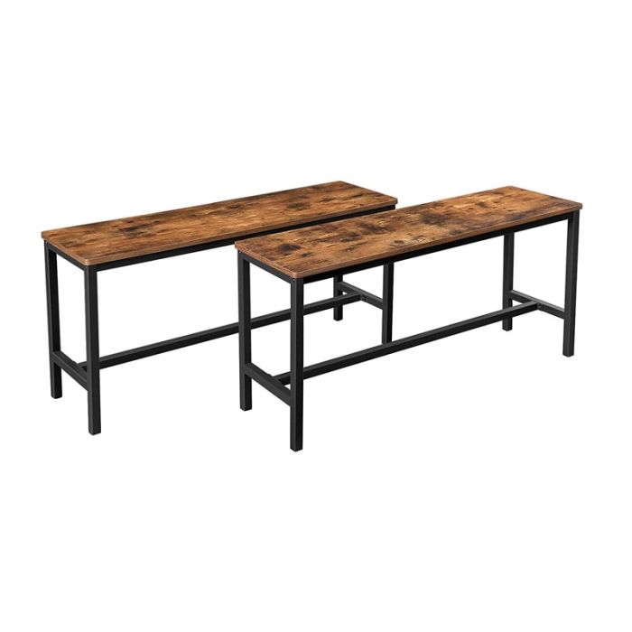  Σετ Μεταλλικοί Πάγκοι Τραπεζαρίας 108 x 32.5 x 50 cm 2 τμχ VASAGLE KTB33X 