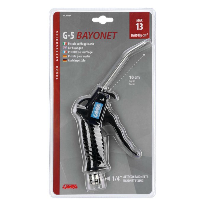  ΠΙΣΤΟΛΙ ΑΕΡΑ 13BAR kg/cm2 max ΜΕ ΣΠΕΙΡΩΜΑ ΜΠΑΓΙΟΝΕΤ (BAYONET) ΜΑΥΡΟ G-5 LAMPA - 1ΤΕΜ 