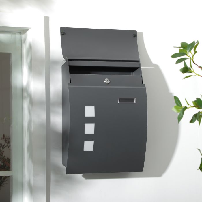  Μεταλλικό Γραμματοκιβώτιο 45 x 10 x 32 cm HOMCOM B80-012V00CG 