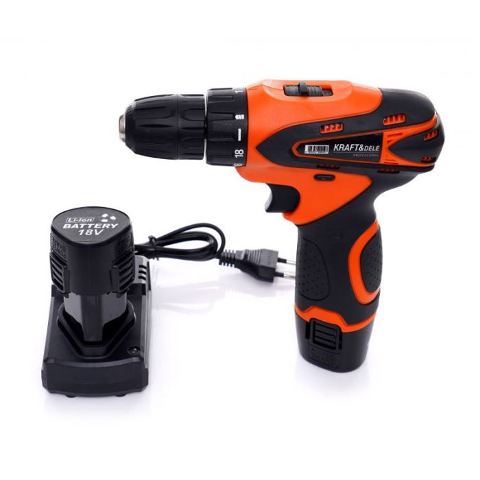  Επαναφορτιζόμενο Δραπανοκατσάβιδο 18 V Kraft&amp;Dele KD-3066 