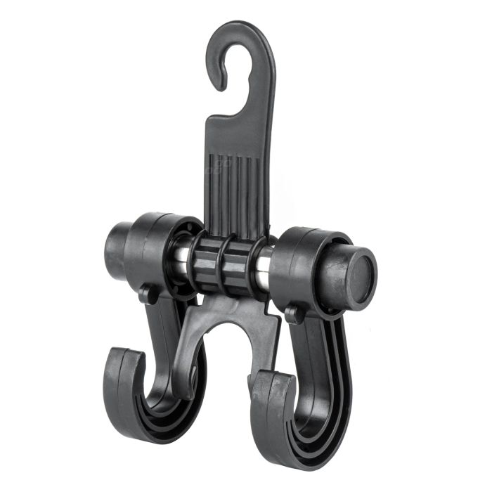 ΚΡΕΜΑΣΤΡΑ ΠΡΟΣΚΕΦΑΛΟΥ ΚΑΘΙΣΜΑΤΟΣ ΜΕ 2 ΓΑΝΤΖΟΥΣ (ΜΑΥΡΟ/ PP ΠΛΑΣΤΙΚΟ) AMIO - 1 ΤΕΜ.