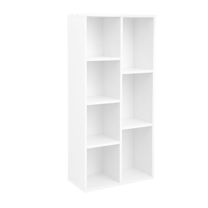  Ξύλινη Βιβλιοθήκη με 7 Ράφια 50 x 24 x 106 cm Χρώματος Λευκό VASAGLE LBC27WT 