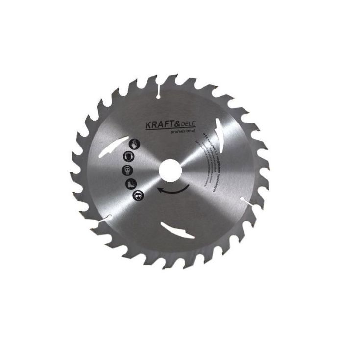  Δίσκος Κοπής Ξύλου 230 x 22.23 mm με 24 Δόντια για Κυκλικά Πριόνια Τραπεζιού Kraft&amp;Dele KD-1029 