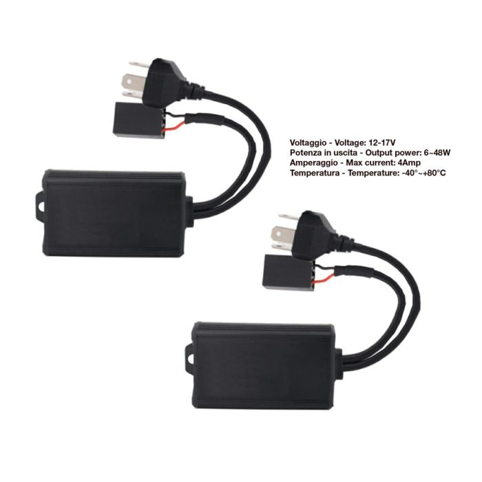  ΑΝΤΙΣΤΑΣΗ CAN-BUS ΓΙΑ LED ΚΙΤ H4  12V (ΑΝΤΙΣΤΑΣΗ-ΨΕΥΤΗΣ-CANCELLER) SIMONI RACING - 2 TEM. 