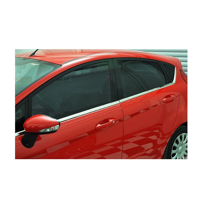  FORD FIESTA 5D 2009+ TRIM ΜΑΡΚΕ ΠΑΡΑΘΥΡΩΝ ΑΥΤΟΚΟΛΛΗΤΑ ΧΡΩΜΙΟΥ 8 ΤΕΜ. 