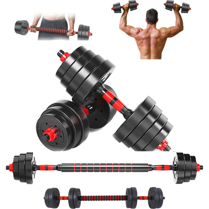 Αλτήρες Σετ με Μπάρα Συνολικού Βάρους 15kg-Goclever