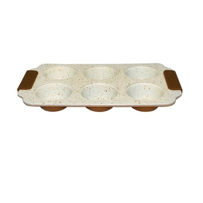  Φόρμα Ζαχαροπλαστικής για 6 Muffins από Αλουμίνιο 31 x 3 x 18 cm Royalty Line RL-MFN6 