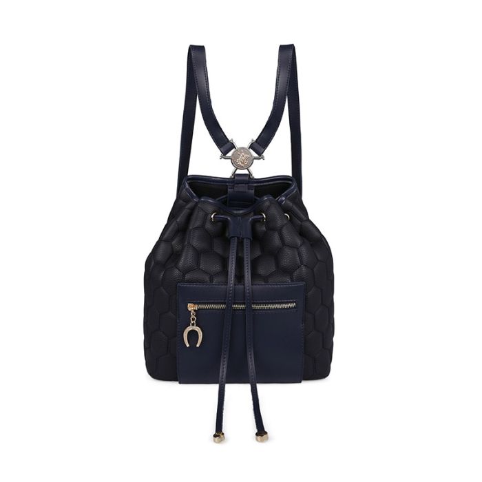  Γυναικεία Τσάντα Πλάτης Χρώματος Μαύρο - Navy Beverly Hills 711 657BHP0814 
