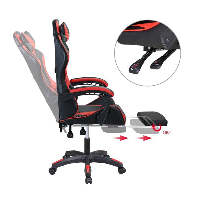  Καρέκλα Gaming με Υποπόδιο 61 x 63 x 117-127 cm Bakaji 02834658 
