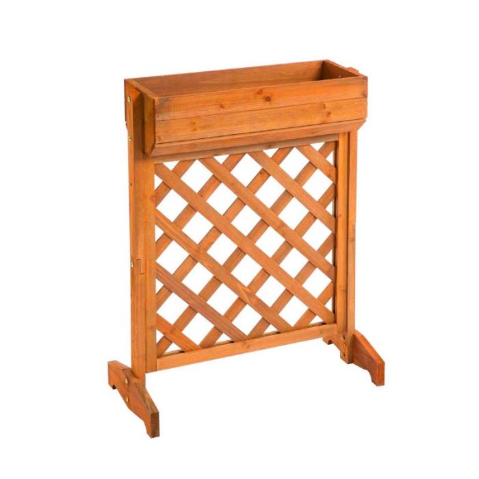  Ξύλινη Ζαρντινιέρα Κήπου με Καφασωτό 56 x 30.5 x 76 cm Hoppline HOP1001326 