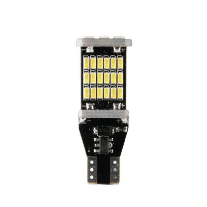  T15 12-18V W2,1x9,5d 6.500K 360lm 45SMD LED ΛΕΥΚΟ (ΚΑΡΦΩΤΟ-ΔΙΠΛΗΣ ΠΟΛΙΚΟΤΗΤΑΣ) 2ΤΕΜ. 