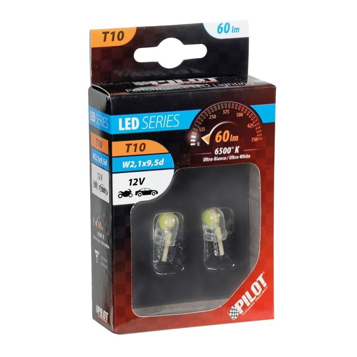 T10 W5W 12V W2,1x9,5d 6.500K 60lm 6COB LED ΛΕΥΚΟ (ΚΑΡΦΩΤΟ) 2ΤΕΜ. 