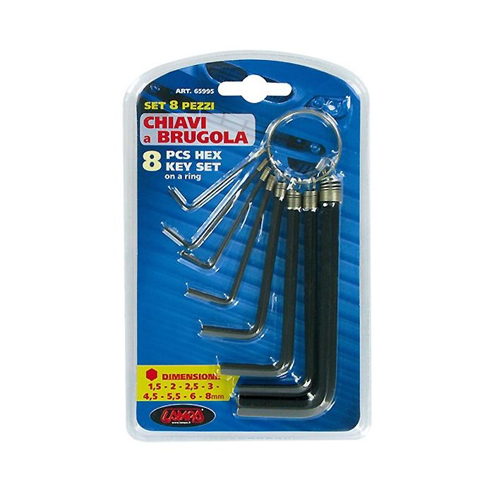  ΑΛΛΕΝ (ALLEN) ΚΛΕΙΔΙΑ ΜΕ ΚΡΙΚΟ 8 ΤΕΜΑΧΙΩΝ (1,5/2/2,5/3/4/5/6/8mm) 