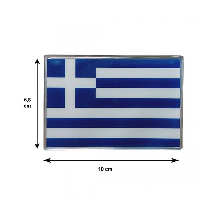  GREECE ΑΥΤΟΚΟΛΛΗΤΗ ΕΛΛΗΝΙΚΗ ΣΗΜΑΙΑ 10 X 6,8 cm ΜΠΛΕ/ΛΕΥΚΟ/ΧΡΩΜΙΟ ΜΕ ΕΠΙΚΑΛΥΨΗ ΣΜΑΛΤΟΥ- 1 ΤΕΜ. 