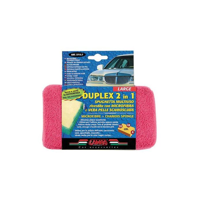  ΣΦΟΥΓΓΑΡΙ ΠΛΥΣΙΜΑΤΟΣ ΜΕ ΜΙΚΡΟΙΝΕΣ ΚΑΙ CHAMOIS (ΠΕΤΣΙ) ΔΙΠΛΗΣ ΟΨΕΩΣ 10x18x4cm 1ΤΕΜ 