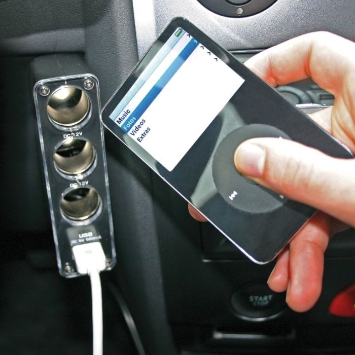  ΑΝΤΑΠΤΟΡΑΣ ΑΝΑΠΤΗΡΑ 3 ΘΕΣΕΩΝ 12/24V- 5A ΜΕ USB 5V ΚΑΙ LED DUAL-POWER ΜΕ ΚΑΛΩΔΙΟ 90 cm (ΠΟΛΥΠΡΙΖΟ) 