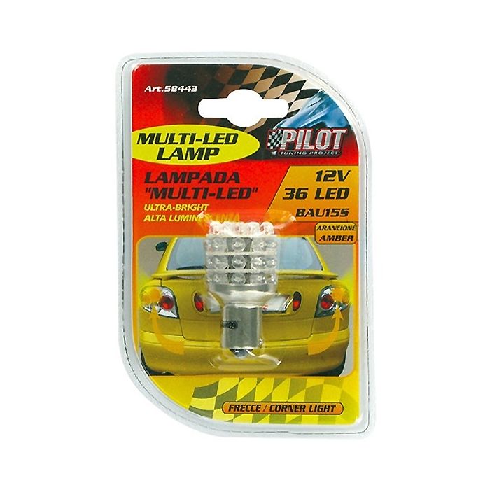  ΛΑΜΠΑ ΜΟΝΟΠΟΛΙΚΗ 36LED ΠΟΡΤΟΚΑΛΙ 12V PY21W 