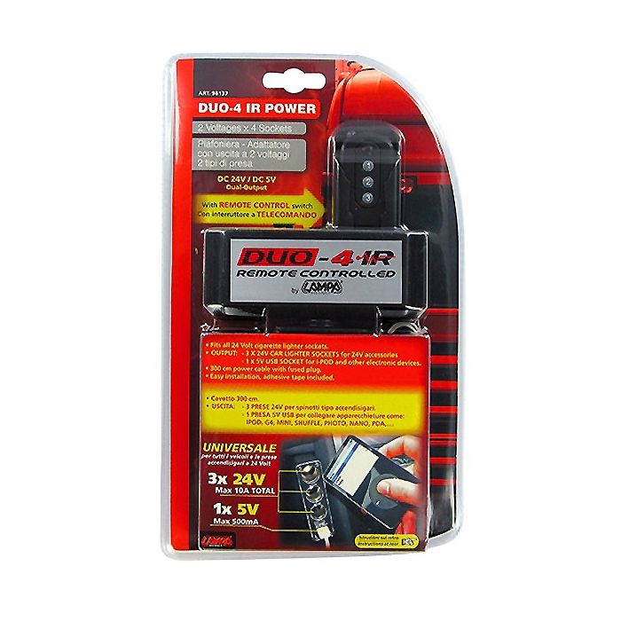  ΠΟΛΥΠΡΙΖΟ ΑΝΤΑΠΤΟΡΑΣ ΑΝΑΠΤΗΡΑ DUO-4 24V (ΤΡΙΠΛΟΣ ΜΕ REMOTE CONTROL/USB) 