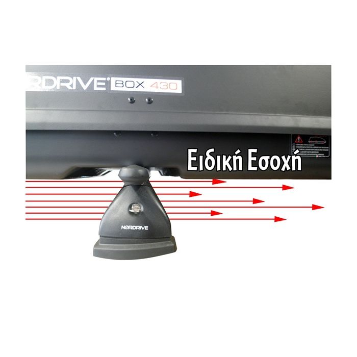  ΜΠΑΓΚΑΖΙΕΡΑ ΟΡΟΦΗΣ NORDRIVE BOX 530 LT ΜΑΥΡΟ ΧΡΩΜΑ ΜΕ ΓΥΑΛΙΣΤΕΡΗ ΥΦΗ - 1 ΤΕΜ. 