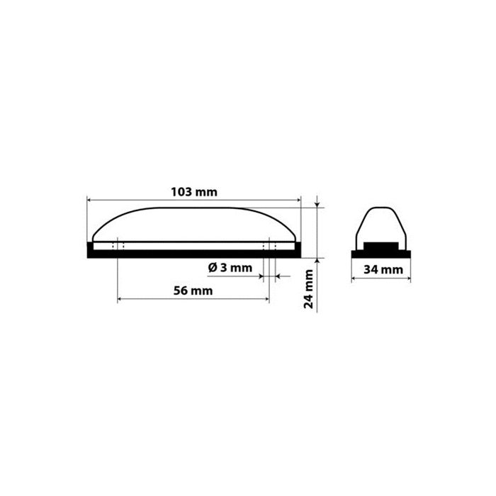 ΦΩΣ ΦΟΡΤΗΓΟΥ 4LED ΛΕΥΚΟ 24V 103mm