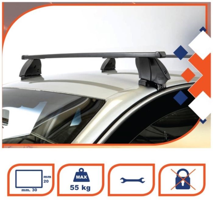  MITSUBISHI COLT 5D 1989-2004 KIT ΜΕ ΜΠΑΡΕΣ ΟΡΟΦΗΣ ΣΙΔΗΡΟΥ K39 (BSM112-K10) 