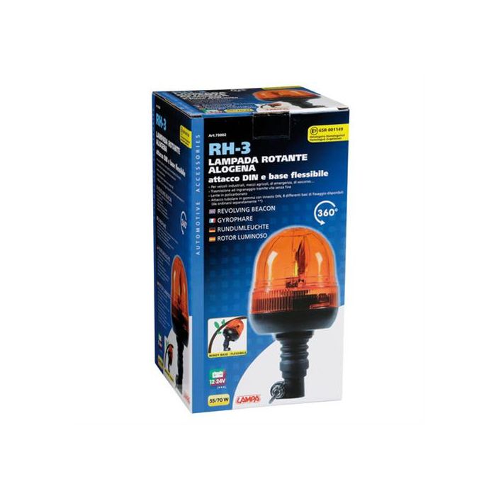  Φάρος με ελαστική βάση RH-3 12V/24V με DIN 125x235mm 