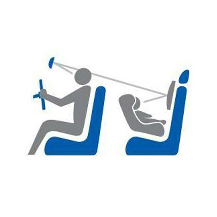  ΚΑΘΡΕΠΤΗΣ ΓΙΑ ΠΡΟΣΚΕΦΑΛΟ ΚΑΘΙΣΜΑΤΟΣ ΣΤΡΟΓΓΥΛΟΣ 170mm BABY SAFETY VIEW ΜΕ ΙΜΑΝΤΑ ΣΤΗΡΙΞΗΣ LAMPA - 1 ΤΕΜ. 