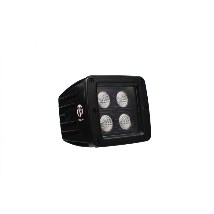  ΠΡΟΒΟΛΕΑΣ ΕΡΓΑΣΙΑΣ  WORKING LAMPS 10-32V 20W 1100lm 4 x CREE LED ΤΕΤΡΑΓΩΝΟΣ 82 x 80 x 111 mm BLACK SERIES M-TECH -1ΤΕΜ 