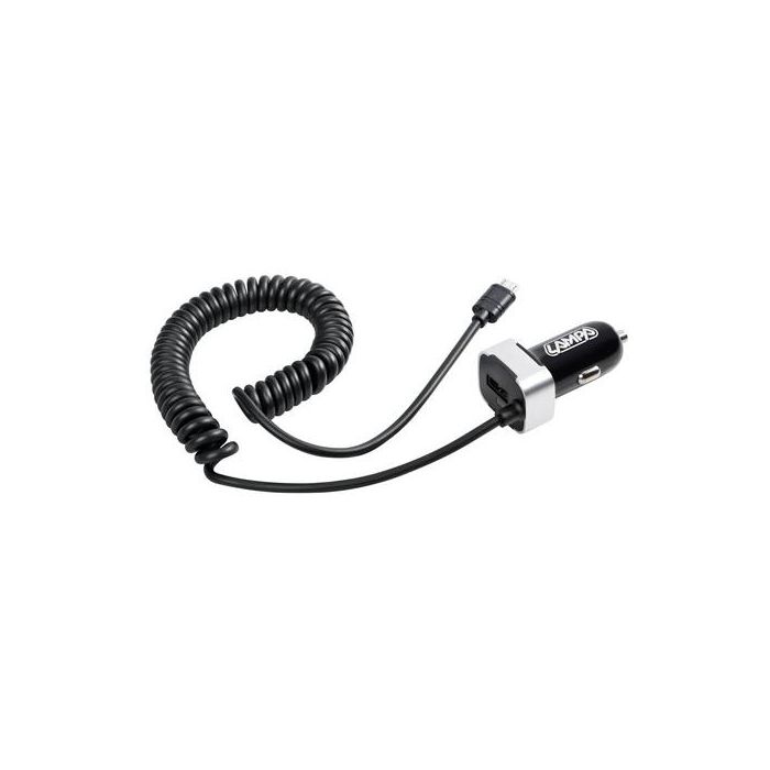  Αντάπτορας Αναπτήρα  12/24V 2400mA Διπλός με Θύρα USB+MICRO USB με καλώδιο 150cm 