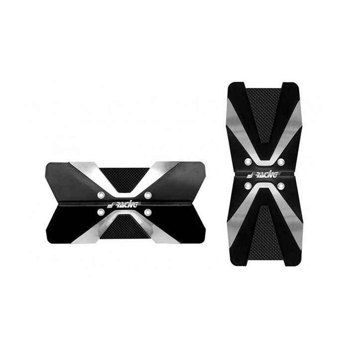  ΠΕΤΑΛ X TYPE ΑΛΟΥΜΙΝΙΟΥ ΜΑΥΡΟ/ΑΣΗΜΙ 2ΤΕΜ. 