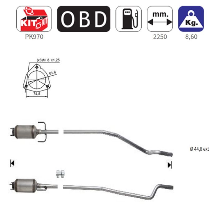  ΦΙΛΤΡΟ DPF ΣΙΛΙΚΟΝΟΥΧΟ ΚΑΡΒΙΔΙΟ SIC OPEL COMBO 1.3TD CDTi 1248cc 55Kw Z13DTJ 10/2005+ 