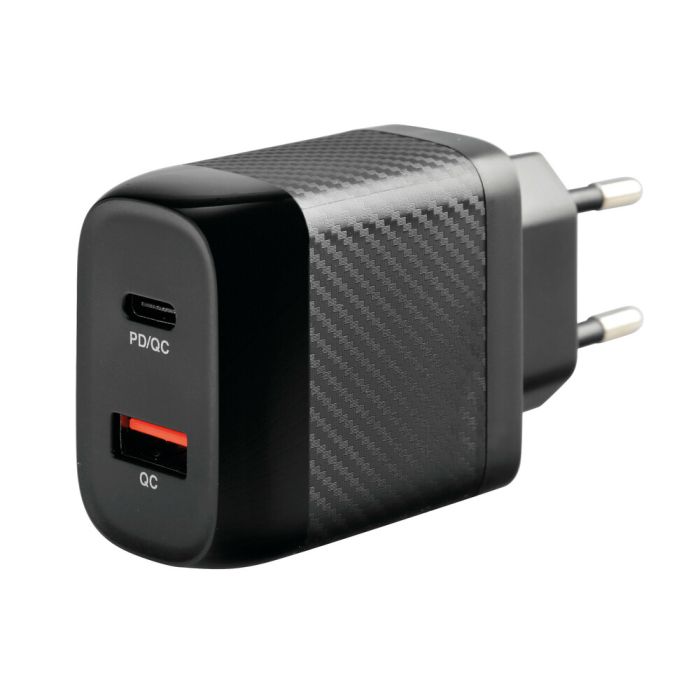  ΠΡΙΖΑ ΣΠΙΤΙΟΥ 100/230V ΜΕ 2 USB  TYPE A + TYPE C 20W HOME POWER ULTRA FAST CHARGER 