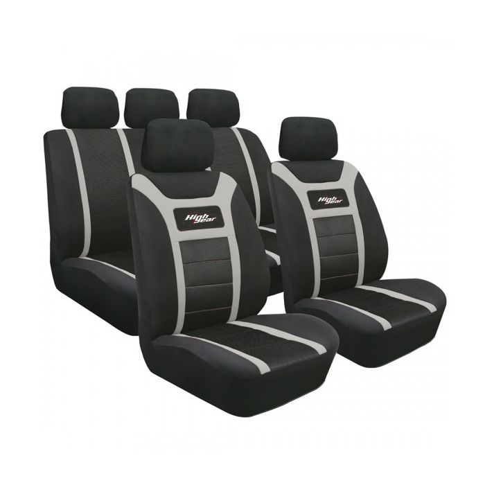  ΚΑΛΥΜΜΑΤΑ ΚΑΘΙΣΜΑΤΩΝ HIGH-GEAR ΜΑΥΡΟ/ΓΚΡΙ ΣΕΤ 