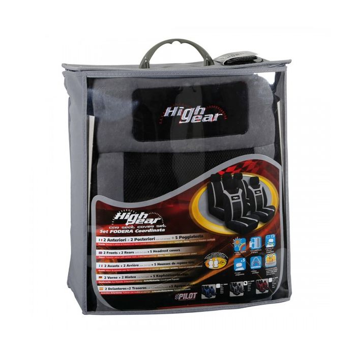  ΚΑΛΥΜΜΑΤΑ ΚΑΘΙΣΜΑΤΩΝ HIGH-GEAR ΜΑΥΡΟ/ΓΚΡΙ ΣΕΤ 