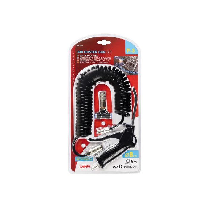  ΠΙΣΤΟΛΙ ΑΕΡΑ ΜΕ ΣΠΙΡΑΛ P-3 8mm 5m 13bar kg/cm2  ME ΣΥΝΔΕΣΜΟΣ ΑΕΡΑ T 8mm 