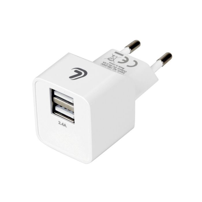  ΦΟΡΤΙΣΤΗΣ ME OIKIAKH ΠΡΙΖΑ 220/240V 12W 2400mA ΜΕ 2 ΘΥΡΕΣ USB (A+A) LAMPA - 1 ΤΕΜ 