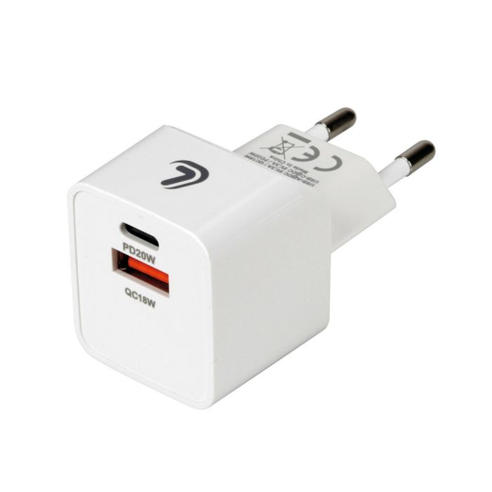  ΦΟΡΤΙΣΤΗΣ ME OIKIAKH ΠΡΙΖΑ 220/240V 20W  ΜΕ 2 ΘΥΡΕΣ USB (A+C) LAMPA - 1 ΤΕΜ. 