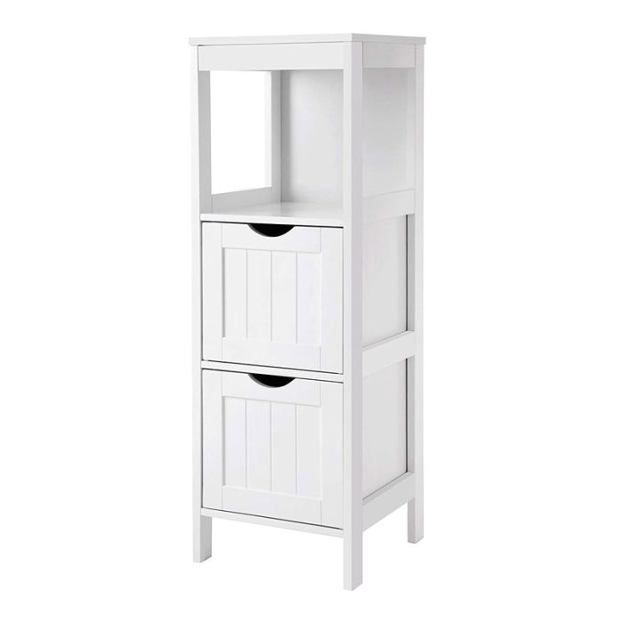  Ραφιέρα Μπάνιου με 3 Ράφια και 2 Συρτάρια 30 x 30 x 89 cm VASAGLE BBC42WT 