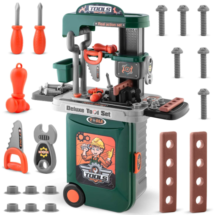 Ricokids-Παιδικός πτυσσόμενος πάγκος-εργαστήρι 772300,Πράσινο χρώμα