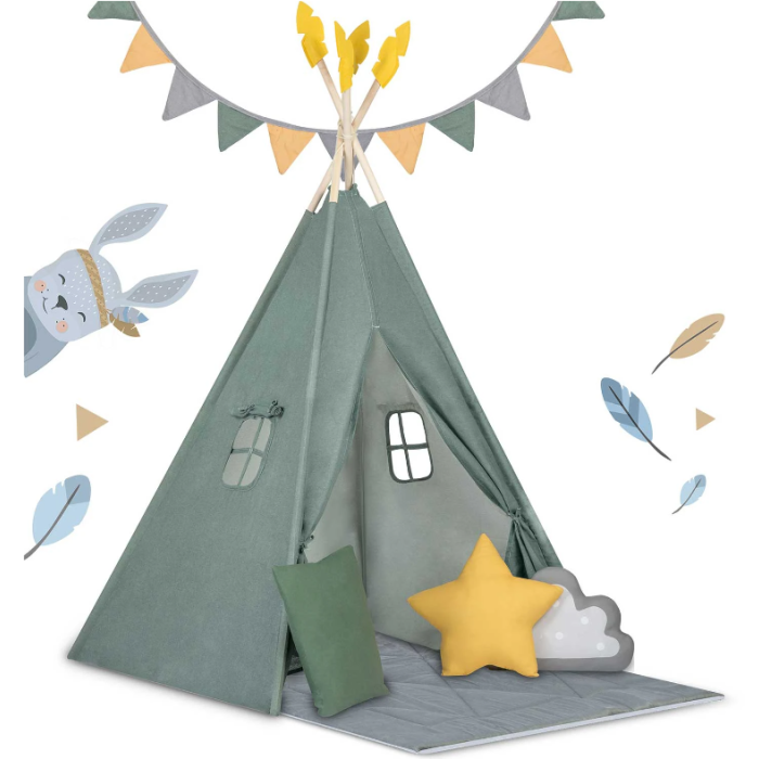 Nukido Teepee παιδική ινδιάνικη σκηνή NK-406 - χρώμα πράσινο