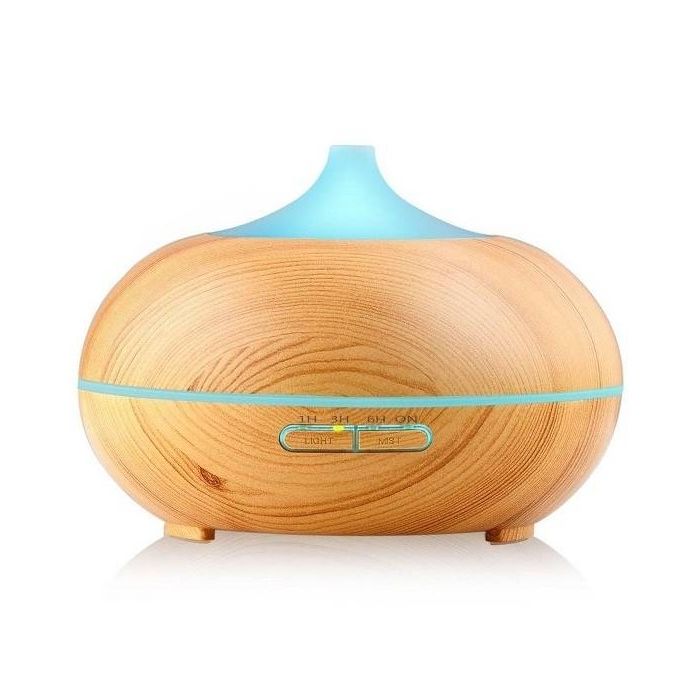 Led Συσκευή Αρωματοθεραπείας Υπερήχων 14300 με Χρονοδιακόπτη Καφέ 300ml