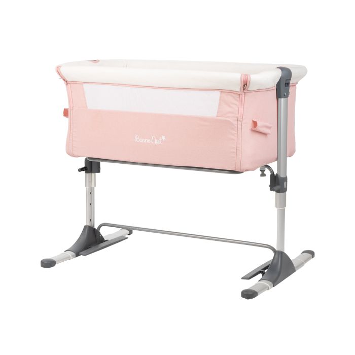 Kikka Boo Βρεφικό Λίκνο Bonne Nuit Pink Melange με Στρώμα, Πλαϊνό Άνοιγμα και Ρύθμιση ύψους 4 θέσεων 31003020055