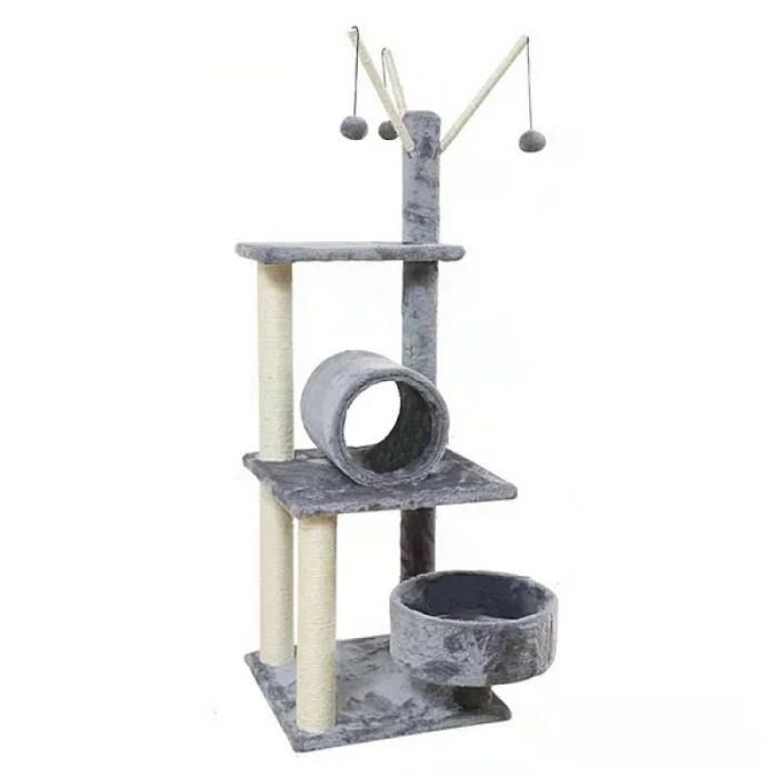 Ονυχοδρόμιο - Γατόδεντρο Ανοιχτό Γκρι 40x40x121 cm Pawhut