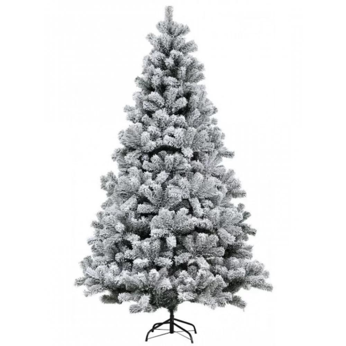 Χριστουγεννιάτικο Δέντρο “Snow Velvet” 210 cm Χιονισμένο Με Μεταλλική Βάση-Elenzo