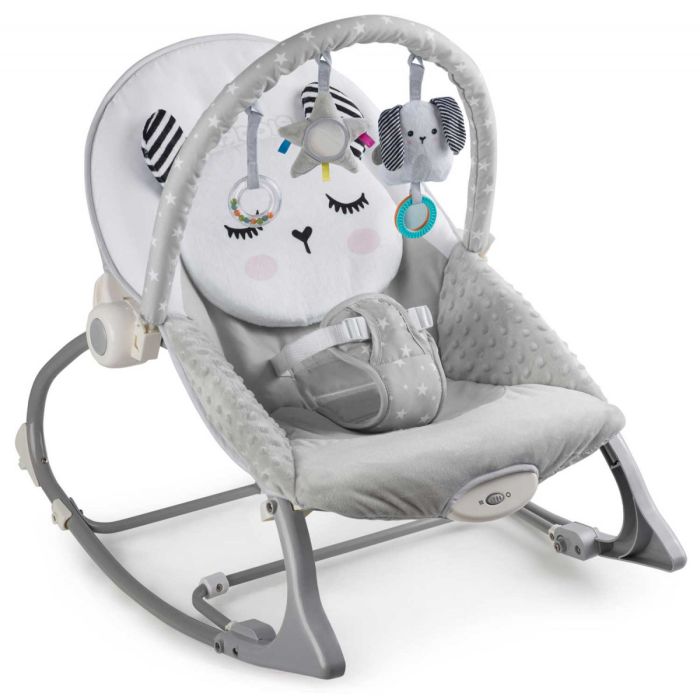 Ricokids γκρι Κούνια για μωρά με δόνηση και παιχνίδια-7323